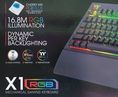 Teclado Mecánico Gaming Thermaltake  Premium X1 RGB Cherry MX Blue