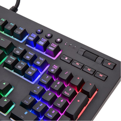 Teclado Mecánico Gaming Thermaltake  Premium X1 RGB Cherry MX Blue - CMA INSUMOS