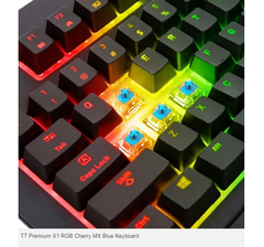 Teclado Mecánico Gaming Thermaltake  Premium X1 RGB Cherry MX Blue - comprar online