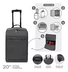 Valija Plegable Carry On Discovery Adventure Cabina 20¨ Gris - Take it