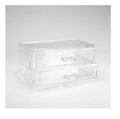 Organizador Acrilico 2 Cajones Maquillaje Decoracion Uñas - comprar online