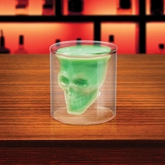 Imagen de Vaso Tipo Calavera Vidrio Whisky Tragos Modelo Mediano 7 Cm