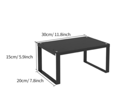 Organizador Alzada Alacena Metal Estante Reforzado Negro - comprar online