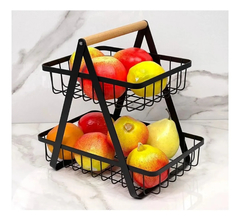 Frutera Panera Organizador Metal Doble Piso Rectangular - Take it