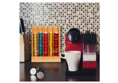 Porta Capsulas Café Premium Nespresso X50 Madera Bambu - comprar online