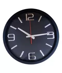 Reloj Gigante Decoracion Pared Analogico 40cm Grande Negro