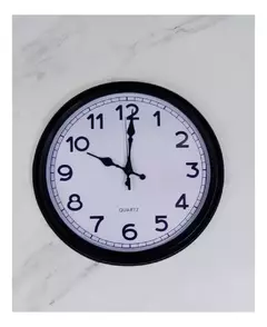 Reloj Gigante Decoracion Pared Analogico 35cm Negro - comprar online