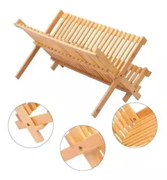 Secaplatos Plegable Bamboo Bambu Escurridor - comprar online