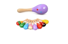 Sonajero Maraca Chica De Madera Infantil Estimulación y aprendizaje - comprar online