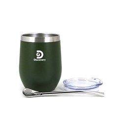 Vaso Mate Discovery Adventures Verde Bombilla Inlcuida