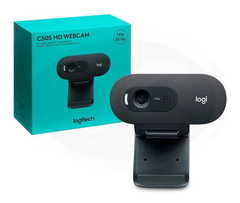 Webcam Logitech C505 HD 720p USB com Microfone Embutido Omnidirecional - Preto