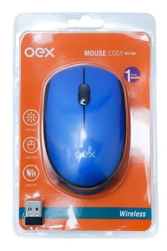 Mouse sem Fio 1200 DPI COSY OEX MS409 AZUL e Preto - comprar online