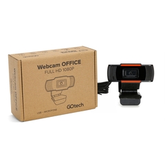 Webcam Go Tech Office com microfone 1080P Full HD cabo USB 140cm, Sensor 1/7" CMOS Ângulo da câmera 80° na internet