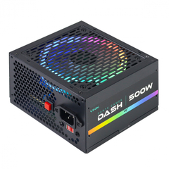 FONTE GAMER DASH 500W VINIK PRETO COM FAN LED RGB - VFG500WPR fan de 120mm, LED RGB - Entrada: 110-230V - loja online