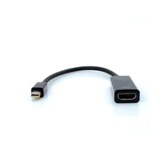 Cabo Adaptador Mini Displayport P/ HDMI Modelo ADP-104BK PlusCable Cabo: 15 Cm, Vídeo 3D, DisplayPort 1.1 para HDMI 1.4