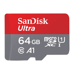 Cartao de Memoria Sandisk Ultra, 64GB, Classe 10 Micro SDXC + Adaptador, SDSQUNR-064G-GN3MA