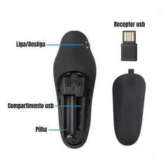 Apresentador s/ Fio Wireless c/ Apontador Laser - Passador de Slide - comprar online