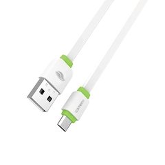 Cabo USB x Micro USB C3Tech, 1 metro - Branco/Verde - CB-100WH - comprar online