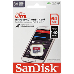 Cartão de memoriara Sandisk Ultra microSDXC UHS-I Card 64GB speed up to 140mb/s SDSQUAB-064G-GN6MN na internet