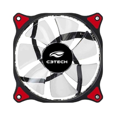 Cooler Fan F7-L130RD Storm 12CM 30Led C3Tech, Com LED Vermelho, Conector Molex 4 Pinos, Placa-Mãe 3 Pinos, 20 mil horas - comprar online