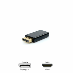 Adaptador Displayport/ HDMI ADP-DPHDMI10BK PlusCable DisplayPort 1.4 para HDMI 1.4 Ideal para monitores, TVs