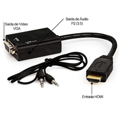 Cabo conversor de HDMI para VGA , Femea HD-T1 Hmaston , Suporta 1920 * 1080P