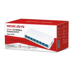 Switch 8 portas 10/100 Mbps não gerenciável MS108 Mercusys CX 1 UN tecnologia Half/Full Duplex - comprar online
