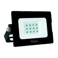 Projetor LED 30W 6500K preto Elgin 10W Verde - Iluminação 550 Im Tensão de entrada 127 ~ 220V Dimesões: 7 x 5,5 X 3 Cm