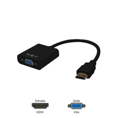 Cabo Adaptador HDMI/VGA + P2 ADP-HDMIVGA20BK PlusCable Resolução 1080P Conversor Inteligente