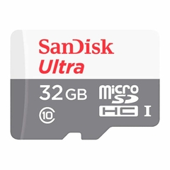 Cartao de Memoria Sandisk Ultra, 32GB, Classe 10 Micro SDHC + Adaptador, SDSQUNR-032G-GN3MA - comprar online