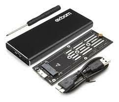 CASE MINI PARA HD SSD M.2 SATA III NGFF USB 3.0 ALUMINIO 5 GBPS EXBOM - 03385 - CGHD-M2B31 - comprar online