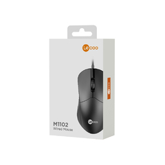 Mouse USB M1102 Preto Lecoo DPI: 1200, cabo: 150cm Vida útil do Botão: 1 milhão de vezes - comprar online