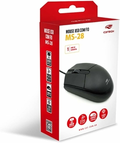 Mouse USB MS-31BK Sem Número de Série Preto C3Tech Cabo: 1,10 Mt Ambidestro