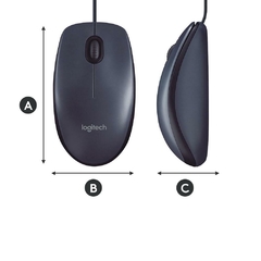 Mouse com fio USB Logitech M90 com Design Ambidestro e Facilidade Plug and Play - 910-004053 - Lasertec Suprimentos para Informática | Loja de informática os menores preços você encontra aqui