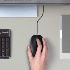 Mouse com fio USB Logitech M90 com Design Ambidestro e Facilidade Plug and Play - 910-004053 na internet
