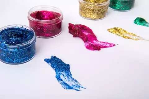 Pintura Dáctilo Glitter x 3 + 1 Pincel - Colorearte - comprar online