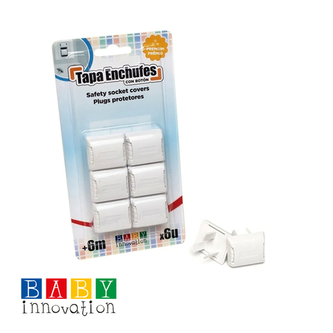 Tapa Enchufes Doble Botón x 6U - comprar online