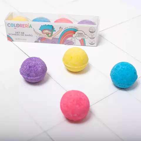 Set mini bombas de baño Coloreria - comprar online