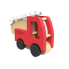 Mini Camion de Bombero de madera