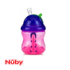 Vaso Nuby con manijas y sorbete antiderrame, con tapa deslizante -240ml en internet