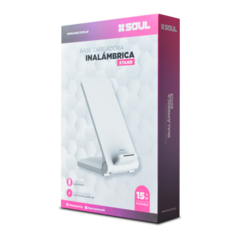 CARGADOR INALAMBRICO SOUL S100 STAND PLEGABLE CARGA RAPIDA 15W - comprar online