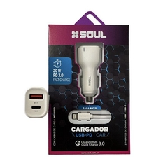 CARGADOR 12V SOUL USB-C FAST CHARGE IPHONE