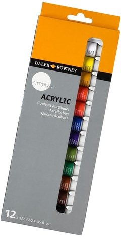 ACRILICO SIMPLY 12ml SET 12 COLORES DALER ROWNEY