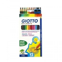 LAPIZ GIOTTO STILNOVO 12 COLORES + GRAFITO + SACAPUNTAS