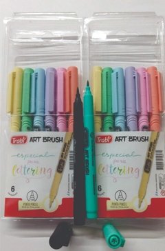 MARCADORES TRABI LETTERING ART BRUSH PASTEL X 6 - comprar online