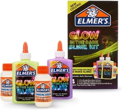 Kit Slime Glow in The Dark ELMERS 4 piezas