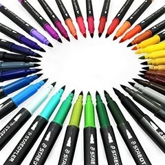 Marcadores  Staedtler Doble Punta Permanentes X 36 Twin Tip - Quick Office