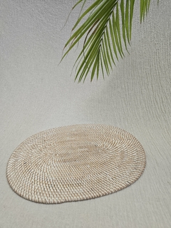 RRR029- Individual Bali oval 40x30cm BLANCO