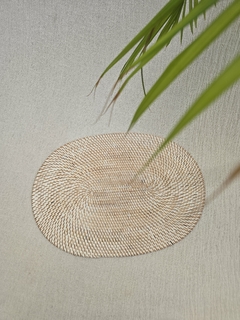 RRR029- Individual Bali oval 40x30cm BLANCO - Mirador