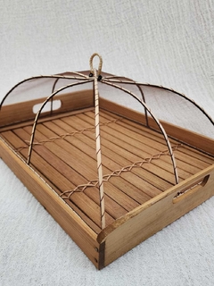 BAM006 - Juegos de tres bandejas de bambu con tapa - Mirador